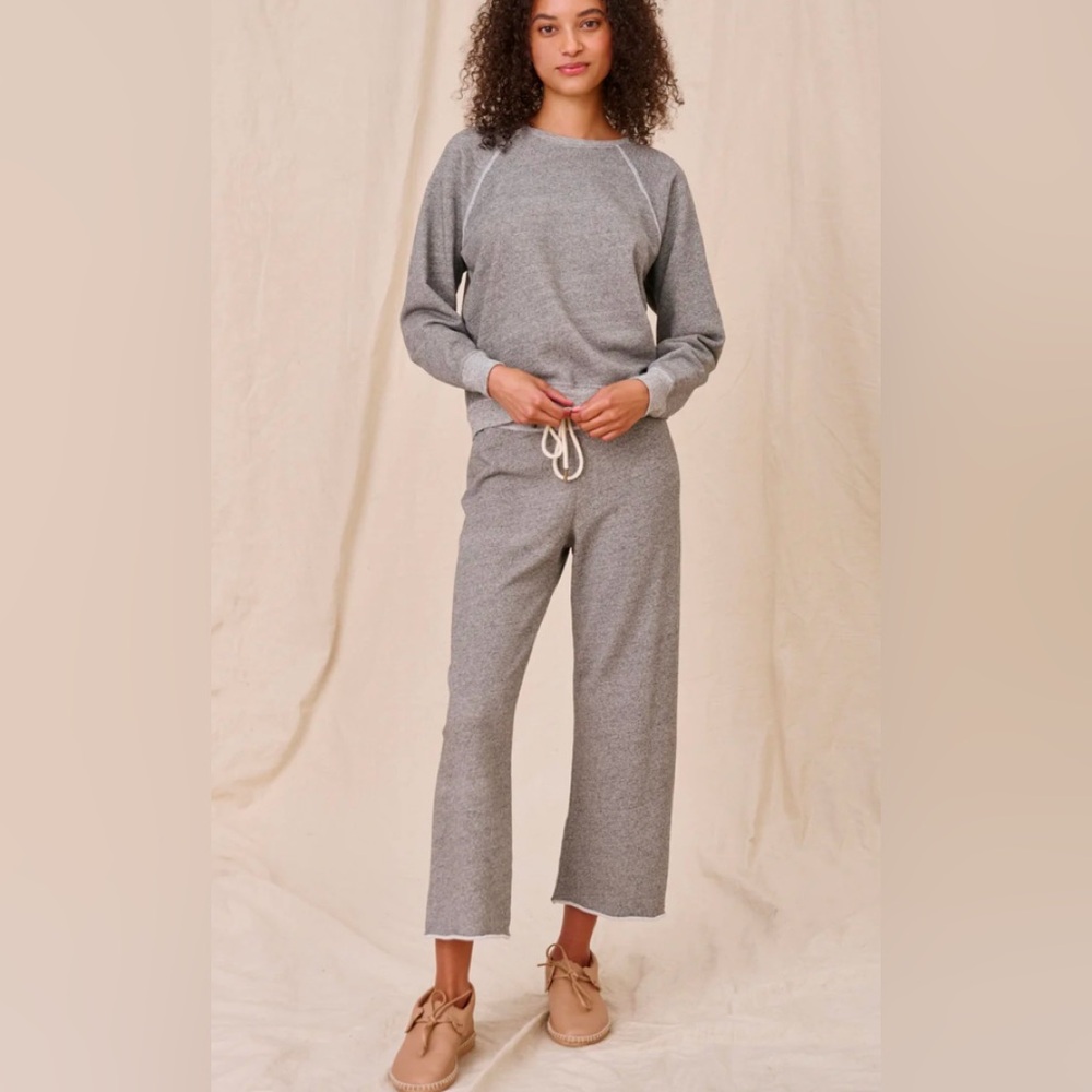 THE GREAT cropped varsity sweat pants